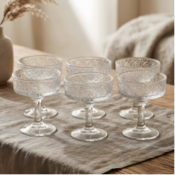 Glass Cup Set - 6 Pcs